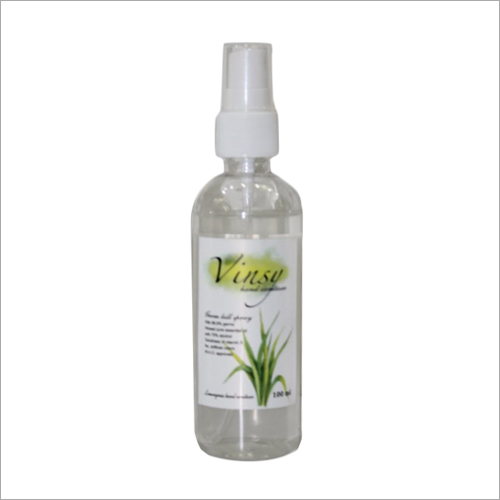 100 ML Lemongrass Hand Sanitizer Spray - Glass Bottle, 10x3cm, Fine Mist | Antibacterial, Stress Relief, Refreshing Scent, Portable