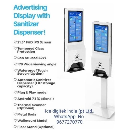 Wall Mounted Large Capacity Automatic Hand Sanitizer Dispenser Soap Dispenser Automatic Application: Advertisement