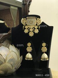 Ahmedabadi Kundan Meenakari Necklace set