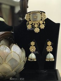 Ahmedabadi Kundan Meenakari Necklace set