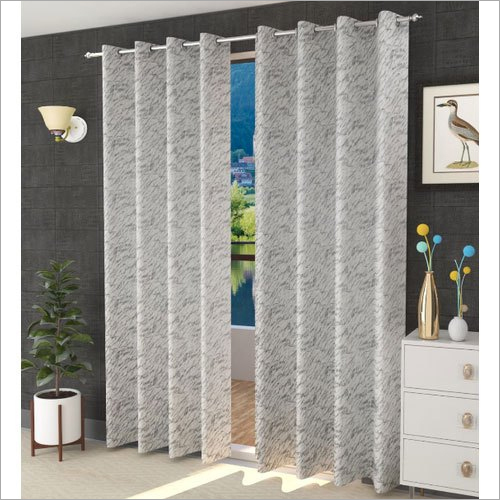 Velvet Embossed Self Design Window - Door Curtain