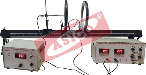 Magnetic Field In Helmholtz Coil Experiment Setup