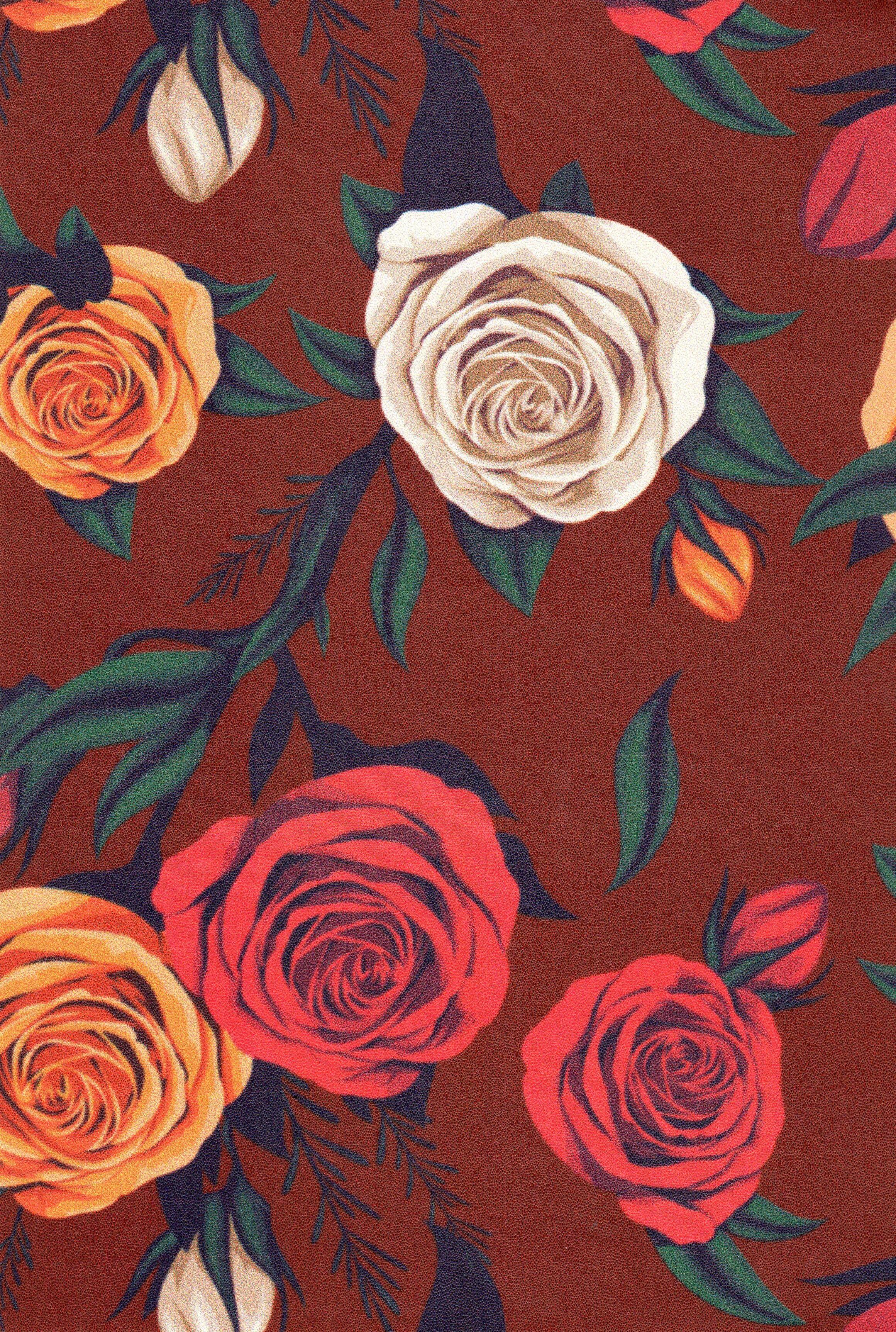 Floral 2 Big Artificial Leather