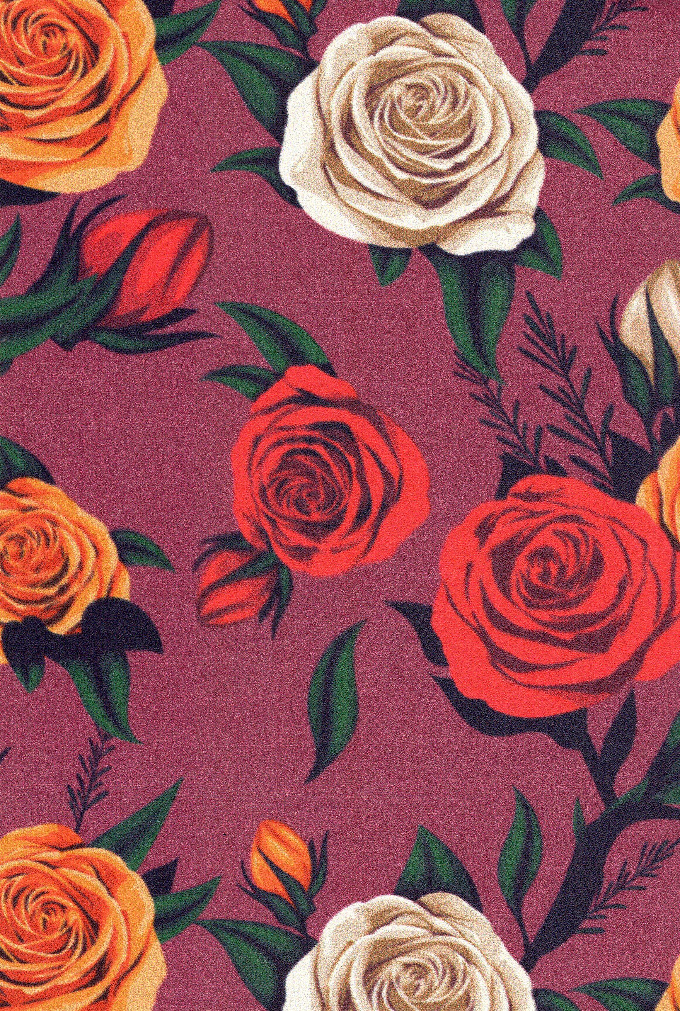 Floral 2 Big Artificial Leather