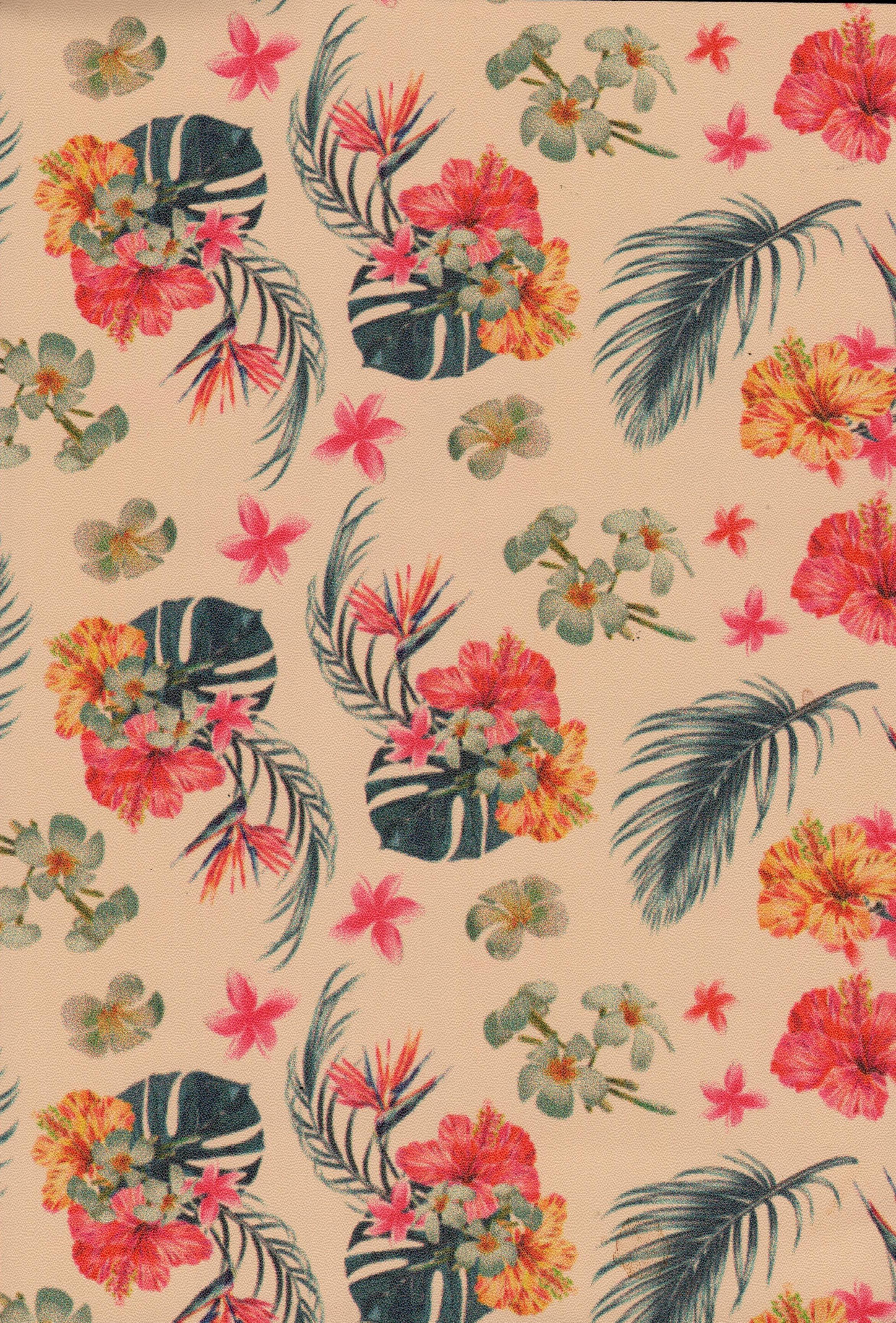 Multi Colour Floral Artificial Leather