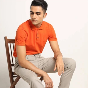 Rouse Orange Organic Polo Neck T-Shirt