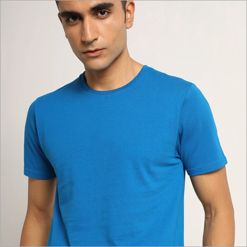 Explorer Blue Organic Crew Neck T-Shirt