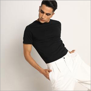 Bare Black Organic Crew Neck T-Shirt