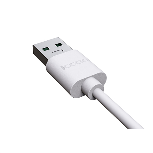 VOOC Charger Data Cable - PVC 1m White, USB-A to USB-C, 3A Fast Charging | Tangle-Free, Durable, Data Transfer 480Mbps