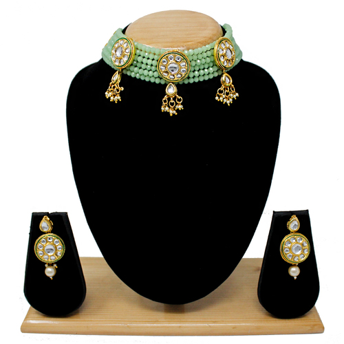 Latest Design Choker Necklace Set(Light Green)