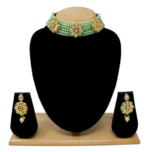 New Design Choker Necklace Set(Light green)