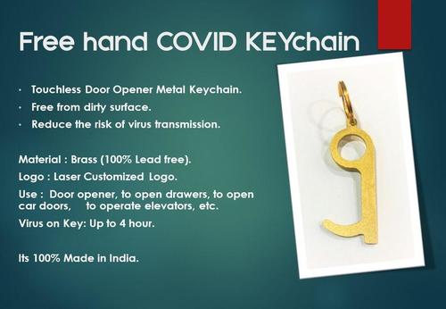 Brass Covid 19 Key By OSWAL INDUSTRIES