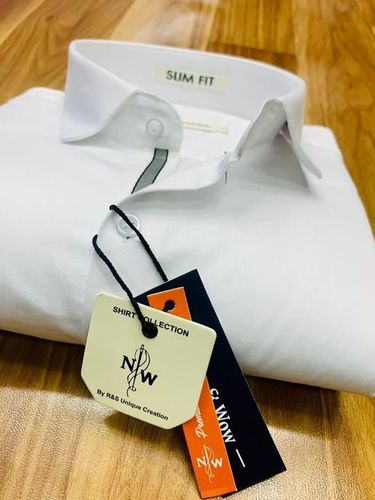 Cotton Shirts - 100% Cotton, Long Sleeve, Button-Down Collar, Left Chest Pocket, Back Yoke for Formal Occasions