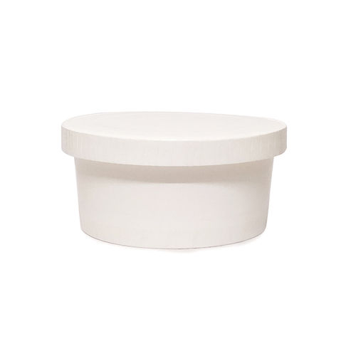 Primaxx Paper Container with Lid (White, 250 ML)