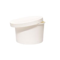 Primaxx Paper Container with Lid (White, 350 ML)