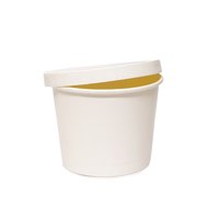 Primaxx Paper Container with Lid (White, 500 ML)