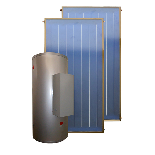 Pressurized Vertical Stainless Steel Solar Water Heater Tank - 520x520x1120 mm, 1500 Watt Power, Automatic Temperature Control, Corrosion Resistant Design, Hygienic Continuous Flow