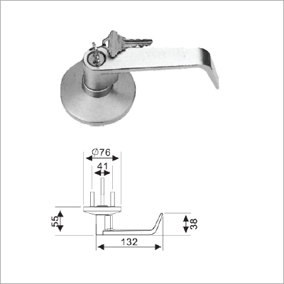 SS Lever Handle With Lock