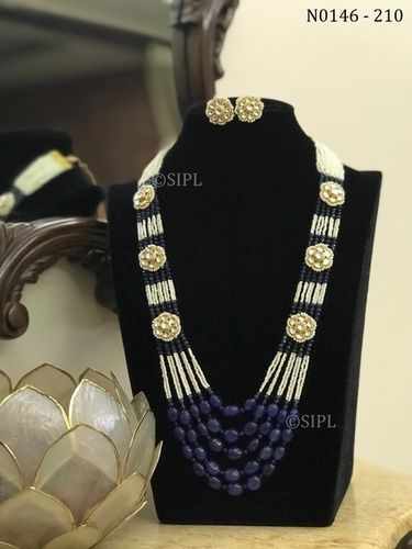 Ahmedabadi Kundan Meenakari Necklace set