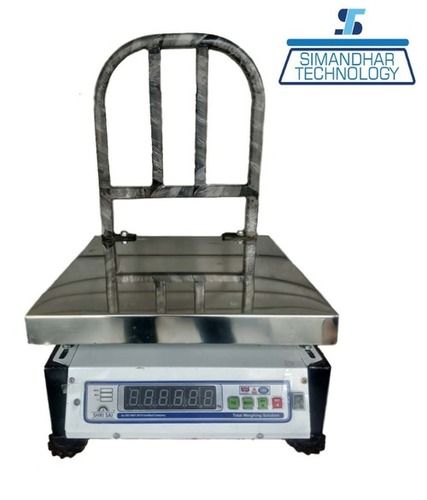 SS Chequered Mobile Platform Scale 400x400 100 kg