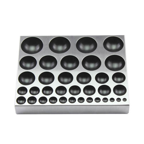 Silver 36 Cavity Dapping Block