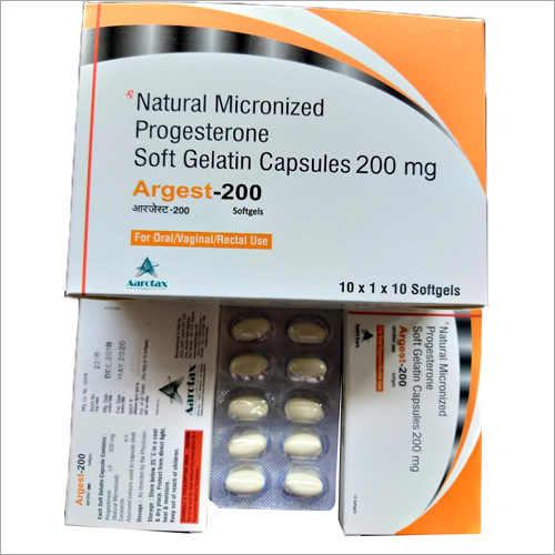 200 mg Natural Micronized Progesterone Soft Gelatin Capsules