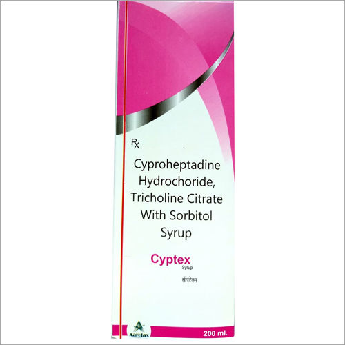 200 ml Cyproheptadine Hydrochoride Tricholine Citrate With Sorbitol Syrup