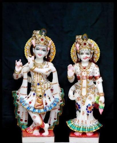 Marble Radha Krishna Statue