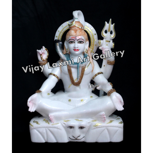 White Marble Shiv Ji Statue - Regional Style: Indian