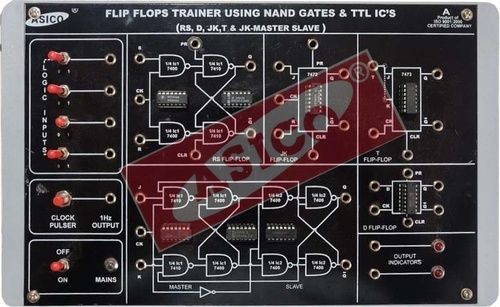 RS  D  T  JK and JK MASTER SLAVE FLIP FLOP TRAINER