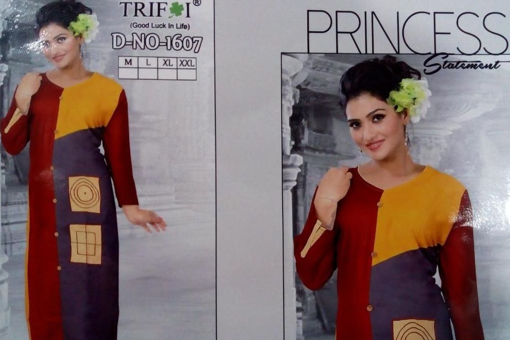 Rayon Trifoi Branded Kurtis Manufacturer, Rayon Trifoi Branded Kurtis  Exporter, Delhi, India