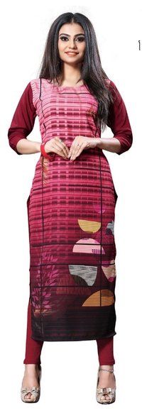 Trifoi American Crepe Kurtis