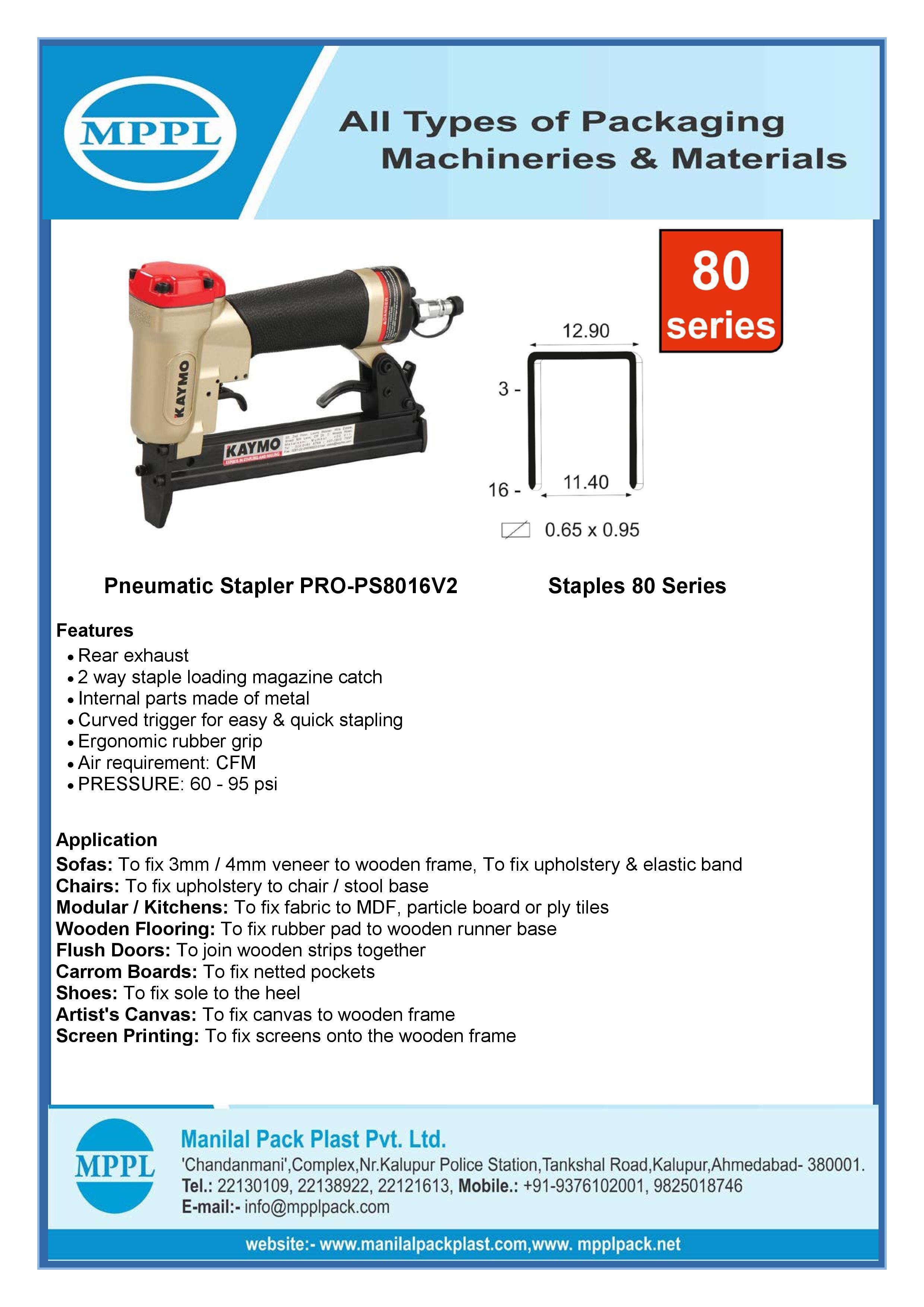 Pneumatic Stapler PRO-PS8016V2