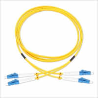 Duplex Patch Cord - Pvc Material, 10 Meter Length, Yellow Color | Lc To Lc Connector, Duplex Single Mode, Reliable Optical Performance