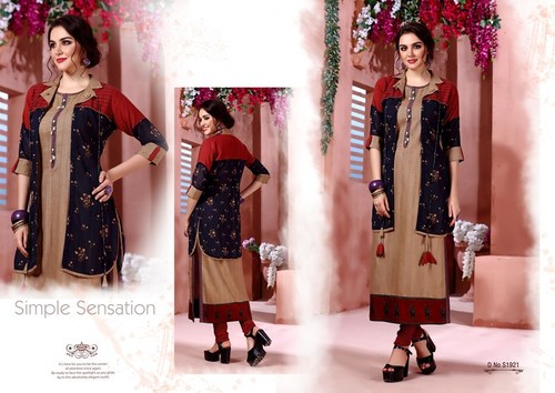 Designer Long  Rayon Kurti