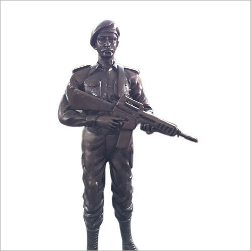 Fiber Army Soldier Statue