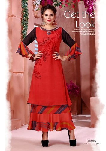 Ladies Printed Rayon Kurti