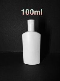 100ml White HDPE Flat Bottle