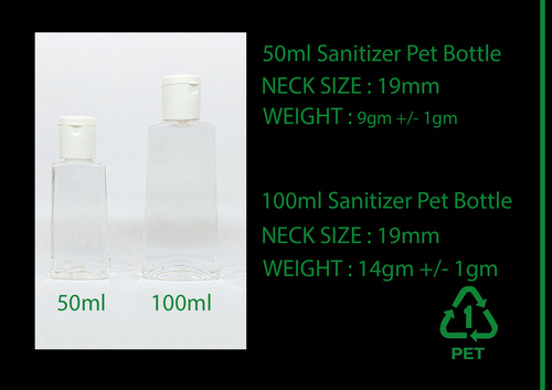 50ml Sanitizer PET Bottle