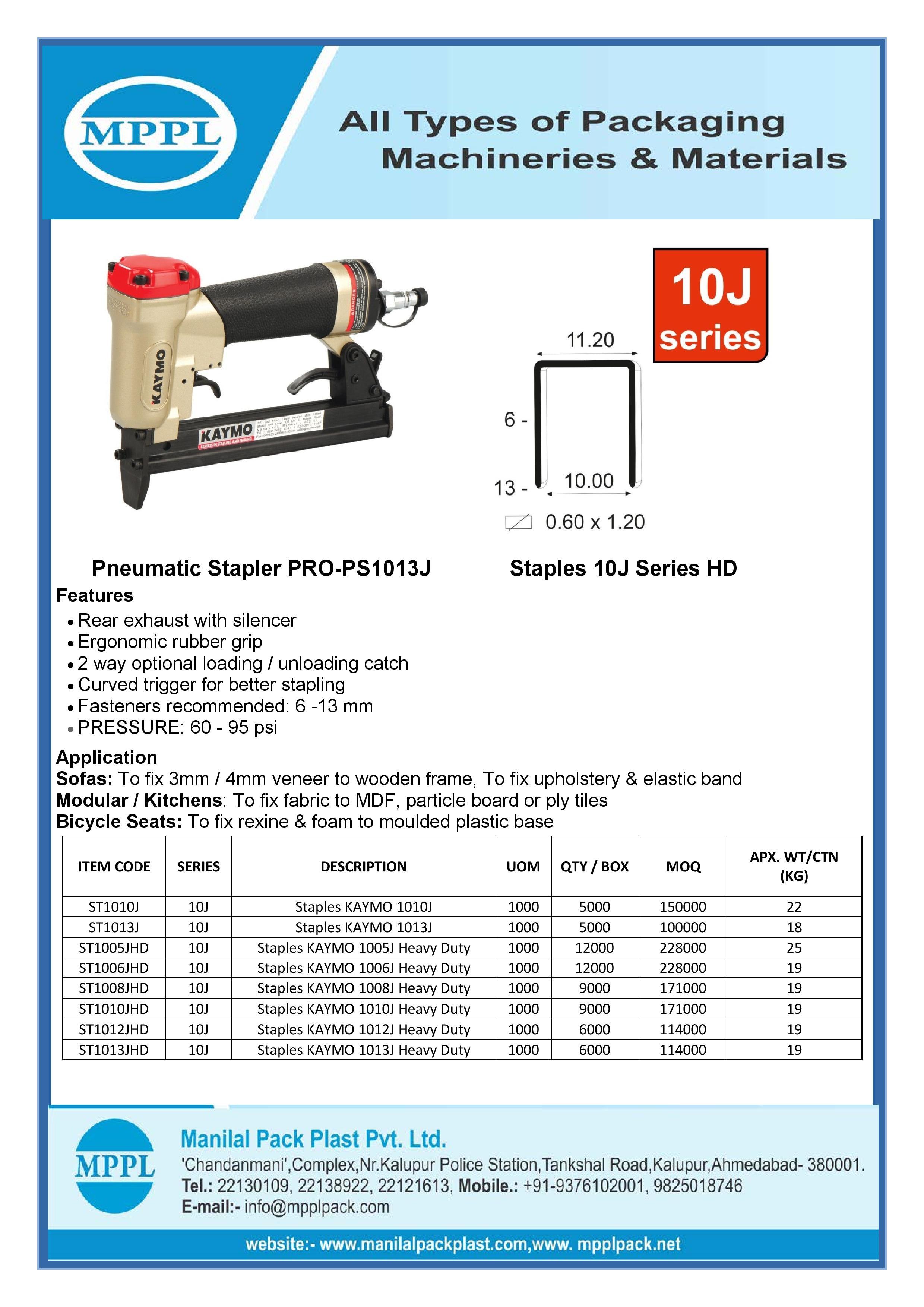 Pneumatic Stapler PRO-PS1013J