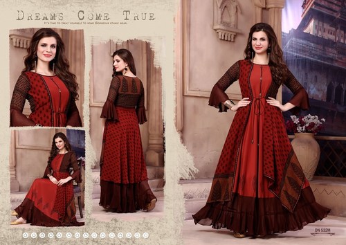 Designer georgette Kurti