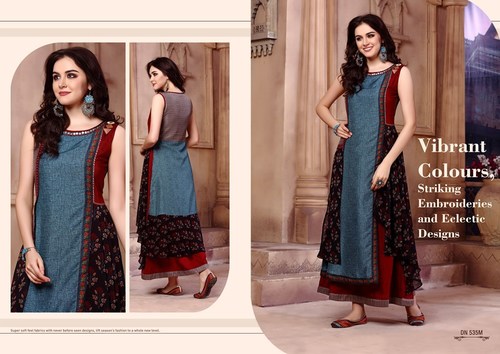 Ladies Printed Rayon Kurti
