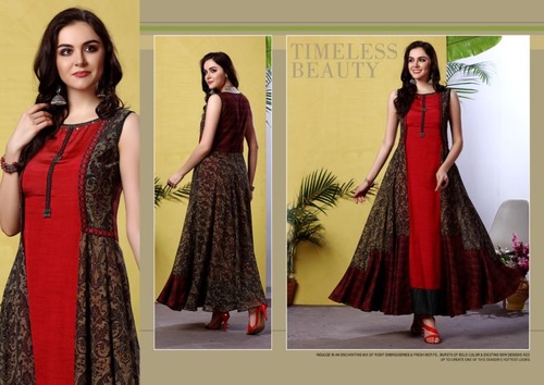 Ladies Printed Rayon Kurti