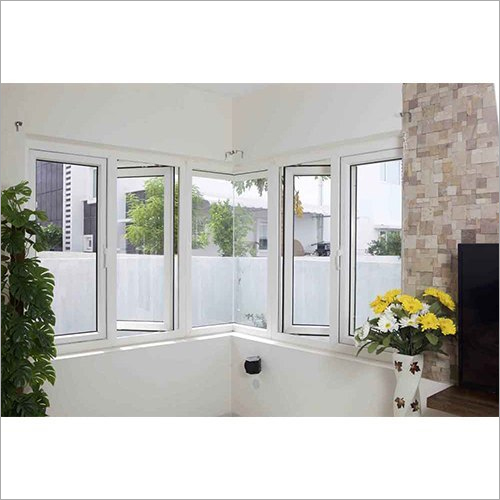 White Upvc Balcony Patio Window