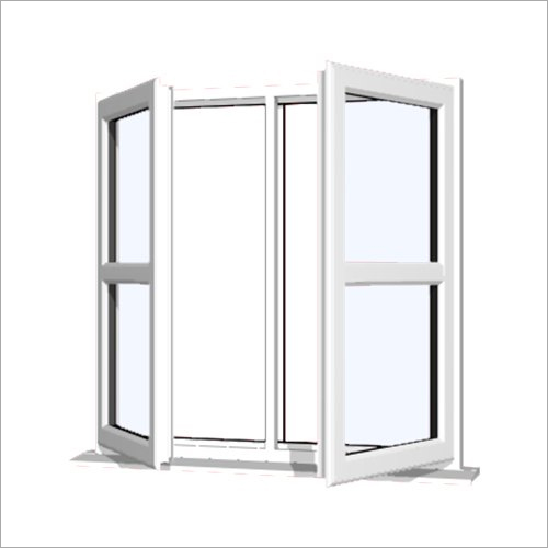 White Upvc Double Leaf Casement Window