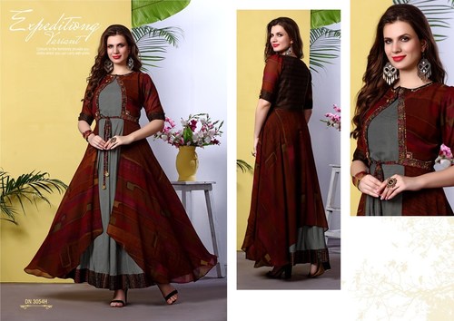 Long Fancy Georgette kurti