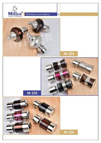 Fancy Curtain Bracket - Metal and Plastic, Standard Size | Color Options: Silver, Brown, Purple - Glossy Finish, Steel and High-Grade Plastic
