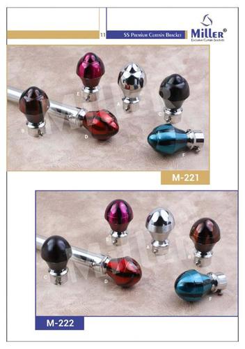 Steel Curtain Bracket - Steel Metal, Standard Size, Multicolor | Glossy Finish, Versatile Design for Enhanced Aesthetic Appeal
