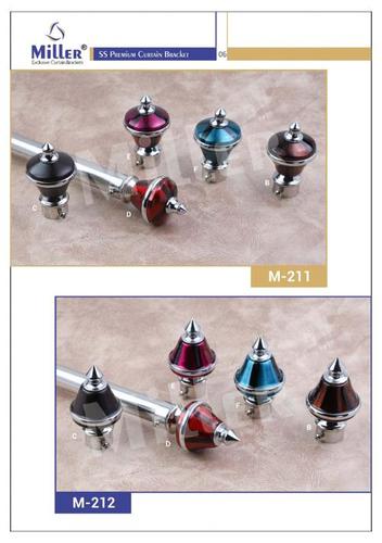 Round Steel Curtain Support - Standard Size Multicolor Shiny Finish | Durable Round Steel Material No Plastic Components