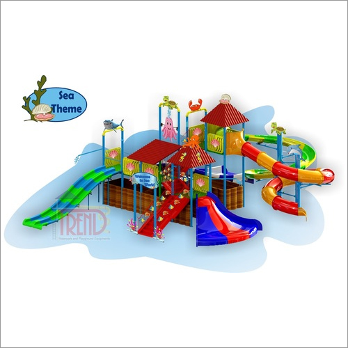 Water Slide Multi Play System With Sea Theme